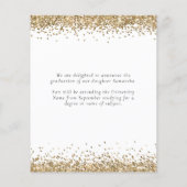 Haushaltsplan 2024 Abschluss Gold Glitzer Ankündig (Rückseite)