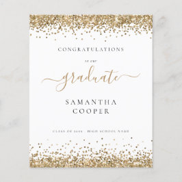 Haushaltsplan 2024 Abschluss Gold Glitzer Ankündig