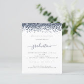 Haushaltsplan 2024 Abschluss Navy Blue Glitzer Ein (Stehend Vorderseite)