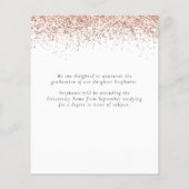 Haushaltsplan 2024 Abschluss Rose Gold Glitzer Ank (Rückseite)