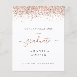 Haushaltsplan 2024 Abschluss Rose Gold Glitzer Ank