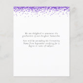 Haushaltsplan 2024 Grad Foto Lila Glitzer Ankündig (Rückseite)