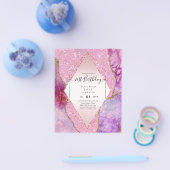 HAUSHALTSPLAN 21. Geburtstag Glittery AGATE Sparkl Flyer (Einzeln)