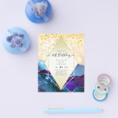 HAUSHALTSPLAN 21. Geburtstag Glittery AGATE Sparkl Flyer (Einzeln)