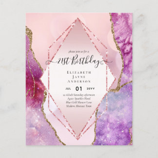 HAUSHALTSPLAN 21. Geburtstag Glittery AGATE Sparkl Flyer