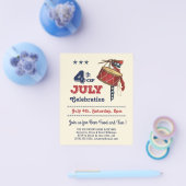 HAUSHALTSPLAN 4. JULI - Party Einladung Vintager T Flyer (Einzeln)