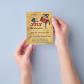 HAUSHALTSPLAN 4. JULI - Party Einladung Vintager T Flyer (Gruppe)