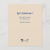 HAUSHALTSPLAN 4. JULI Vintage GRILLEN Party Einlad Flyer (Hinten)