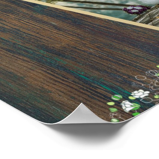 HAUSHALTSPLAN 7 Tabelle Rustikale Gypsophila-Sitzt Poster (Ecke)