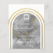 HAUSHALTSPLAN All-in-1 Gray Gold Arch Modern Weddi Flyer (Hinten)