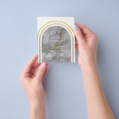 HAUSHALTSPLAN All-in-1 Gray Gold Arch Modern Weddi Flyer (Gruppe)