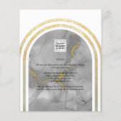 HAUSHALTSPLAN All-in-1 Gray Gold Arch Modern Weddi Flyer (Hinten)