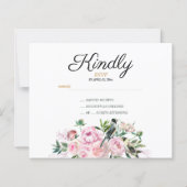 HAUSHALTSPLAN/Blume RSVP-Karte (Rückseite)