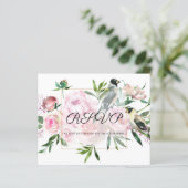 HAUSHALTSPLAN/Blume RSVP-Karte (Stehend Vorderseite)