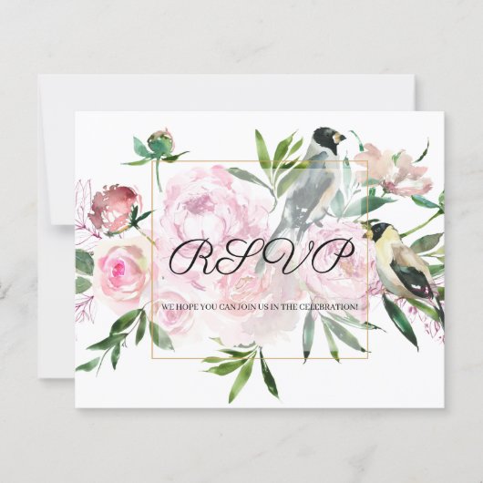 HAUSHALTSPLAN/Blume RSVP-Karte (Vorderseite)