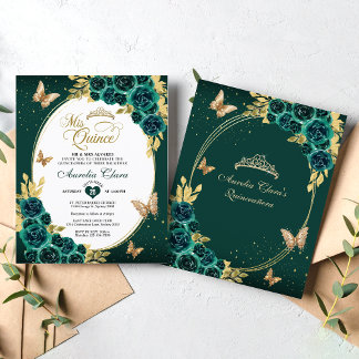 HAUSHALTSPLAN Blumengrün-Schmetterling Quinceanera