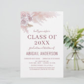 Haushaltsplan Boho Pampas Abschluss Einladung 2023 (Stehend Vorderseite)