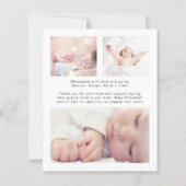 Haushaltsplan Einführung von 4 Fotos Geburtsankünd (Rückseite)