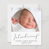 Haushaltsplan Einführung von Fotos Geburtsankündig (Vorderseite)