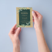 HAUSHALTSPLAN Eukalyptus WEDD GOLD QR CODE EINLADE Flyer (Gruppe)
