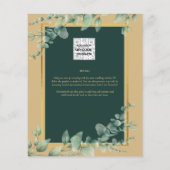 HAUSHALTSPLAN Eukalyptus WEDD GOLD QR CODE EINLADE Flyer (Hinten)