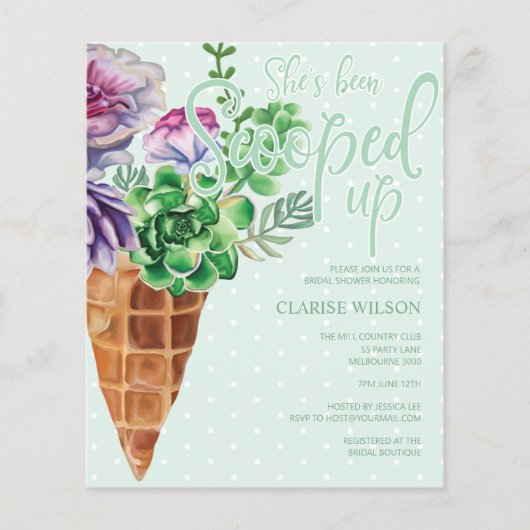 HAUSHALTSPLAN für grünes Brautparty - Aufforderung (Vorderseite)