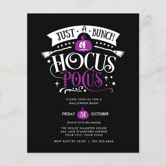 HAUSHALTSPLAN-Haufen Hocus Pocus Halloween-Bash-Pa (Vorderseite)