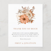 Haushaltsplan | Herbst Florals Wedding Foto Vielen (Vorderseite)