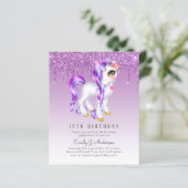 HAUSHALTSPLAN-Kindergeburtstag Einladen Lila Einho (Stehend Vorderseite)