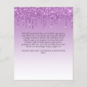 HAUSHALTSPLAN-Kindergeburtstag Einladen Lila Einho (Rückseite)