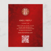 Haushaltsplan | QR-Code | Chinesische Hochzeit mit (Rückseite)