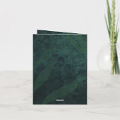 HAUSHALTSPLAN - Rustikale Smaragdgrüne Hochzeit Dankeskarte (Rückseite)