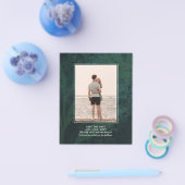 HAUSHALTSPLAN - Rustikale Smaragdgrüne Hochzeit Flyer (Einzeln)