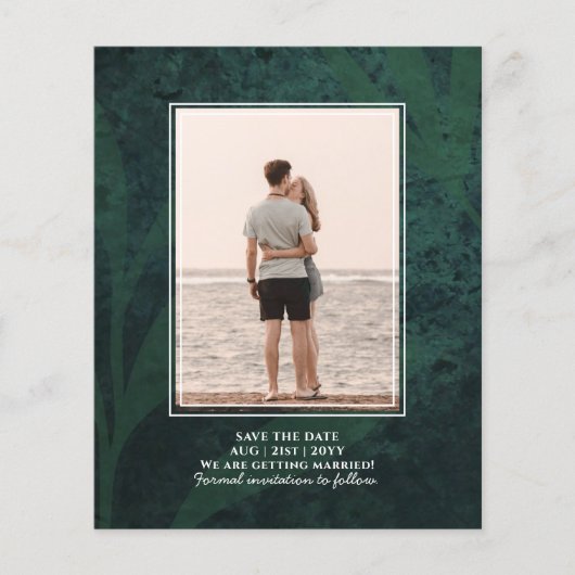 HAUSHALTSPLAN - Rustikale Smaragdgrüne Hochzeit Flyer (Vorne)