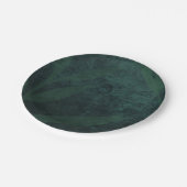 HAUSHALTSPLAN - Rustikale Smaragdgrüne Hochzeit Pappteller (Schrägansicht)