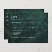 HAUSHALTSPLAN - Rustikale Smaragdgrüne Hochzeit Postkarte (Vorne/Hinten)