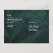 HAUSHALTSPLAN - Rustikale Smaragdgrüne Hochzeit Postkarte (Rückseite)