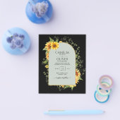 HAUSHALTSPLAN - Rustikale Sonnenblumen Grüne Hochz Flyer (Einzeln)