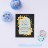 HAUSHALTSPLAN - Rustikale Sonnenblumen Grüne Hochz Flyer (Einzeln)