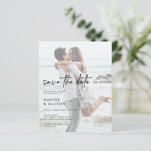 HAUSHALTSPLAN Save the Date Einladung (Stehend Vorderseite)