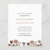 HAUSHALTSPLAN Wildblume Foto GRAD Einladung (Rückseite)