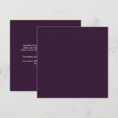 HAUSHALTSPLATZ - LILA Monochrome Einladung (Vorne/Hinten)
