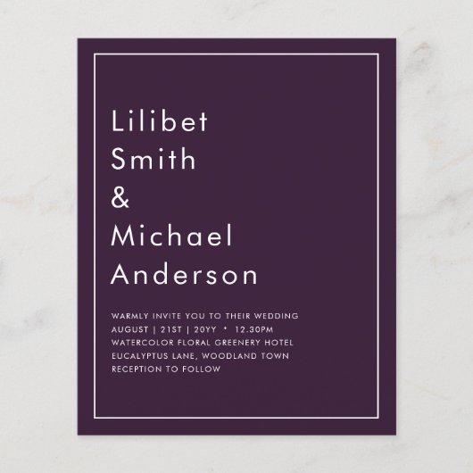 HAUSHALTSPLATZ - LILA Monochrome Flyer (Vorne)