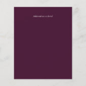 HAUSHALTSPLATZ UND Peach floral Wedding Einladung (Rückseite)