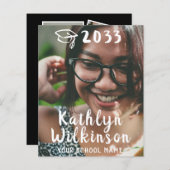 HAUSHALTSPOLITIK Einfach 4 Foto Abschluss Einladun (Vorne/Hinten)