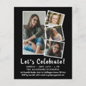 HAUSHALTSPOLITIK Einfach 4 Foto Abschluss Einladun (Rückseite)