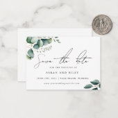 HAUSHALTSPOLITIK-Hochzeit retten Datum der Einladu Mitteilungskarte (Vorderseite/Rückseite Beispiel)