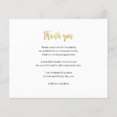 HAUSHALTSPOLITIK Modernes Foto Grad Dankeschön Kar Flyer (Hinten)