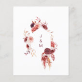 HAUSHALTSPOLITIK & Pink Hochzeit im Herbst Einladu (Rückseite)