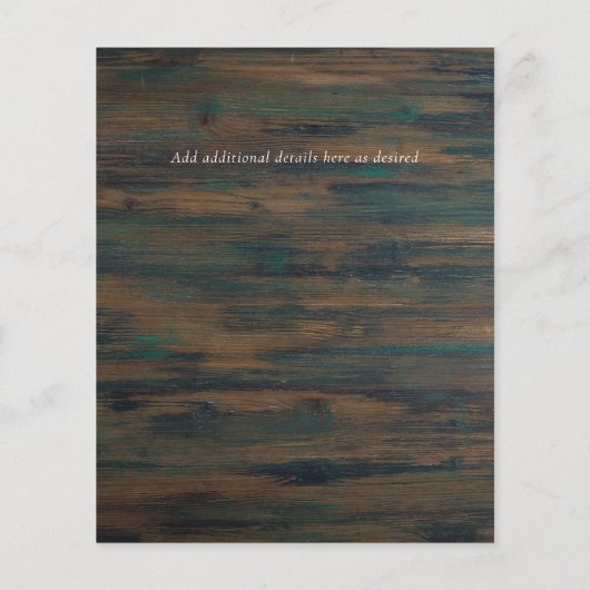 HAUSHALTSPOLITIK Save the Date Verlobung Wald (Rückseite)